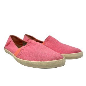 Reef Sun Womens 9.5 Drift Pink Canvas Slip On Casual Loafer Shoes Round Toe